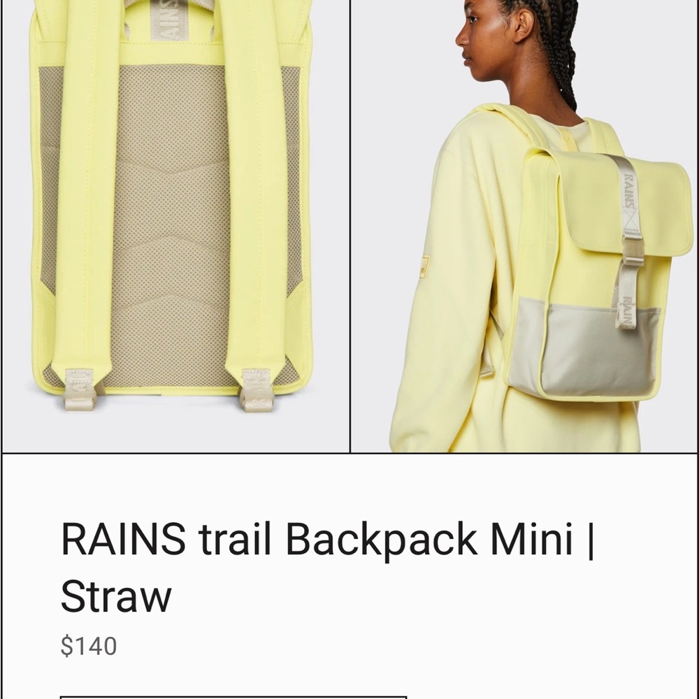 Rains Trial Backpack mini Color Straw